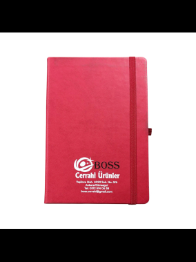 13 x 21 cm Termo PU Sert Kapaklı Tarihsiz EKONOMİK Defter, 160 Sayfa, 60 gr Holmen Krem Çizgili İç Kağıt, Esnek Kapak Lastikli, Kalem Tutuculu