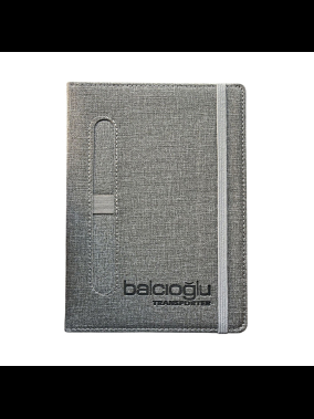 15 x 21 cm Termo PU Sert Kapaklı Tarihsiz Defter, 224 Sayfa, 70gr. Ivory Krem Çizgili İç Kağıt, Kalem Tutuculu, Esnek Lastikli