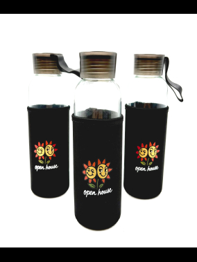 500ml Kılıflı Geri Dönüştürülmüş Cam Su Şişesi