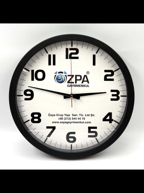 35 cm Plastik Duvar Saati - Siyah