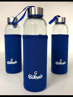 500ml Renkli Kılıflı Cam Matara