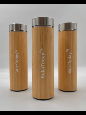 500 ml Bambu Kaplamalı Süzgeçli Çelik Termos