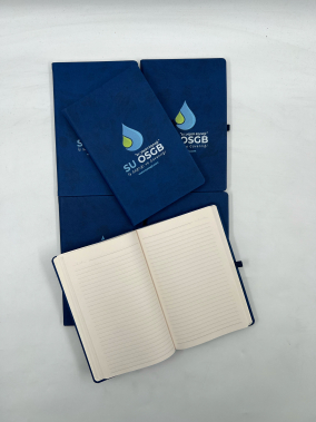 13 x 21 cm Termo Deri Kapaklı Tarihsiz  Defter 192 Sayfa 55-60gr Enzo Krem İç Kağıt Kalem Geçmeli Çizgili