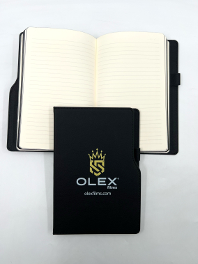 14,5 x 21 cm Termo Deri PU Sert Kapaklı Tarihsiz Defter, 224 Sayfa, 80 gr Ivory Krem Çizgili İç Kağıt, Kenar Boyalı, Kalem Tutuculu