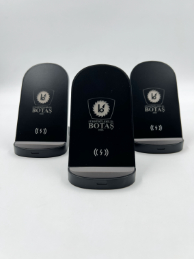 S-link SL-CW05 Mobil Telefon Uyumlu 15W LED Logo PRM Siyah Kablosuz Wireless Şarj Cihazı