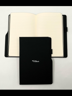 14,5 x 21 cm Termo Deri PU Sert Kapaklı Tarihsiz Defter, 224 Sayfa, 80 gr Ivory Krem Çizgili İç Kağıt, Kenar Boyalı, Kalem Tutuculu