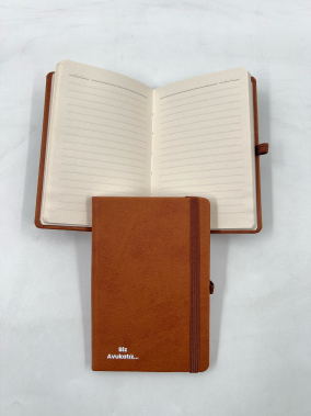 9 x 14 cm Termo PU Sert Kapaklı Cep Boy Tarihsiz Defter 160 Sayfa 60 gr Holmen Krem İç Kağıt Çizgili Lastikli Kalem Tutuculu Ekonomik Model