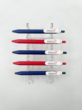 Basmalı Beyaz Klipsli Plastik Tükenmez Kalem