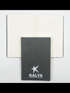14 x 21 cm Termo Deri Yumuşak Kapaklı Tarihsiz Defter 196 Sayfa 80 gr Krem Çizgili