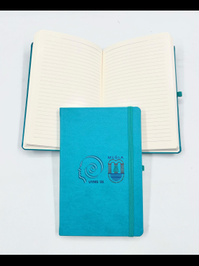 13x21 cm Termo Deri Kapaklı Tarihsiz Defter 160 Sayfa 70 gr Krem Çizgili Elastik Bantlı Kalem Tutuculu