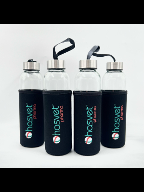 500ml Renkli Kılıflı Cam Matara