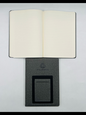 15 x 21 cm Termo PU Sert Kapaklı Tarihsiz Defter, 224 Sayfa, 70 gr Ivory Krem Çizgili İç Kağıt, Kart ve Telefon Bölmeli, Kalem Tutuculu