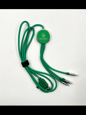 Renkli Işıklı Logolu 120 cm 3’ü 1 Arada Şarj Kablosu (USB-C, Lightning, Micro USB) – Çantasız Model
