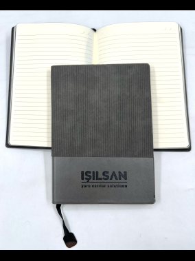 15 x 21 cm Yumuşak Termo Deri Kapaklı Tarihsiz Defter, 224 Sayfa, 80gr. Ivory Çizgili İç Kağıt, Renkli Kenarlı