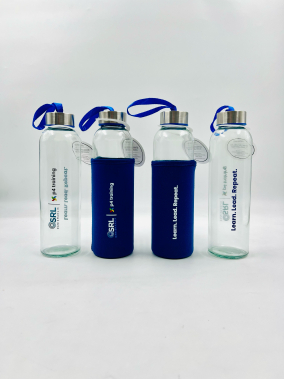 500ml Renkli Kılıflı Cam Matara