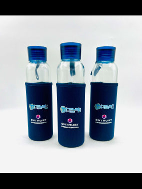 500ml Kılıflı Geri Dönüştürülmüş Cam Su Şişesi