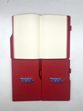 14,5 x 21 cm Termo Deri PU Sert Kapaklı Tarihsiz Defter, 224 Sayfa, 80 gr Ivory Krem Çizgili İç Kağıt, Kenar Boyalı, Kalem Tutuculu