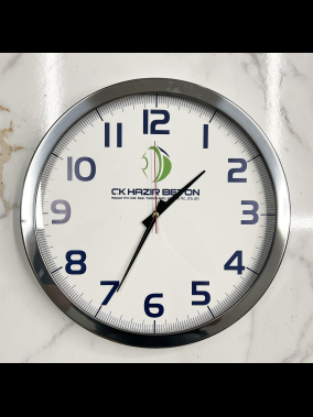 40 cm Paslanmaz Metal Duvar Saati