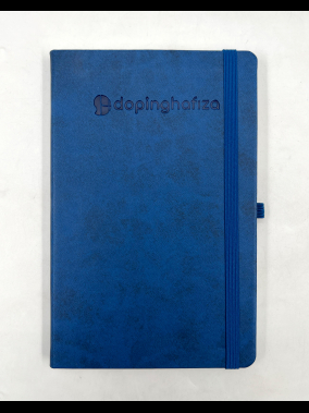 13 x 21 cm Termo PU Sert Kapaklı Tarihsiz Defter, 224 Sayfa, 70 gr Ivory Krem Çizgili İç Kağıt, Esnek Kapak Lastikli, Kalem Tutuculu