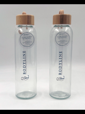 500 ml Bambu Kapaklı Kılıfsız Su Şişesi