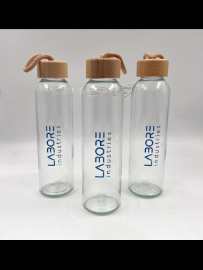 500 ml Bambu Kapaklı Kılıfsız Su Şişesi