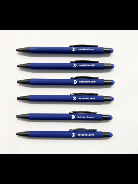 Metal Tükenmez Touchpen Kalem Rubber Gövde