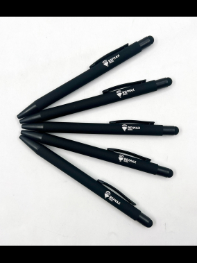 Metal Tükenmez Touchpen Kalem Rubber Gövde