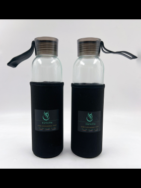500ml Kılıflı Geri Dönüştürülmüş Cam Su Şişesi