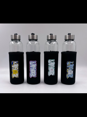 500ml Renkli Kılıflı Cam Matara