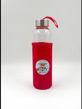 500ml Renkli Kılıflı Cam Matara