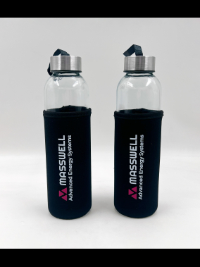 500ml Renkli Kılıflı Cam Matara