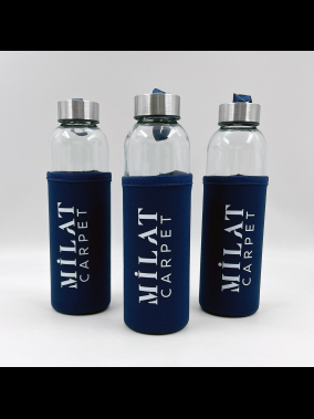 500ml Renkli Kılıflı Cam Matara