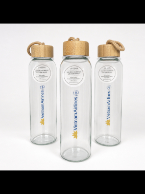 500 ml Bambu Kapaklı Kılıfsız Su Şişesi