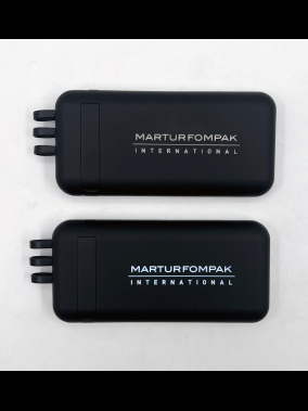 10000 mAh Dahili Kablolu Wireless Işıklı Logolu Powerbank  Şarj Cihazı
