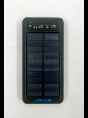 10000 mAh Solar Güneş Enerjili Powerbank ( Dahili Kablolu)