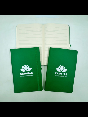 13 x 21 cm Termo PU Sert Kapaklı Tarihsiz EKONOMİK Defter, 160 Sayfa, 60 gr Holmen Krem Çizgili İç Kağıt, Esnek Kapak Lastikli, Kalem Tutuculu