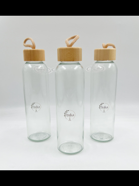 500 ml Bambu Kapaklı Kılıfsız Su Şişesi