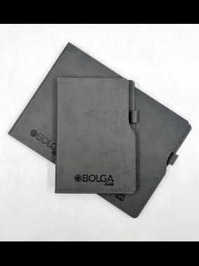 14,5 x 21 cm Termo Deri PU Sert Kapaklı Tarihsiz Defter, 224 Sayfa, 80 gr Ivory Krem Çizgili İç Kağıt, Kenar Boyalı, Kalem Tutuculu