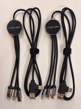 Renkli Işıklı Logolu 120 cm 3’ü 1 Arada Şarj Kablosu (USB-C, Lightning, Micro USB) – Çantasız Model