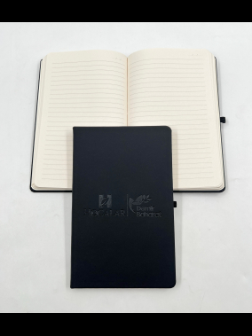 13 x 21 cm Suni Deri Sert Kapaklı Tarihsiz Defter 160 Sayfa 60 gr Holmen Krem Çizgili Lastikli Kalem Tutuculu