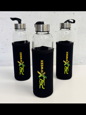500ml Renkli Kılıflı Cam Matara