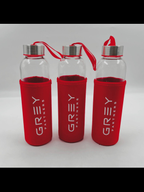 500ml Renkli Kılıflı Cam Matara