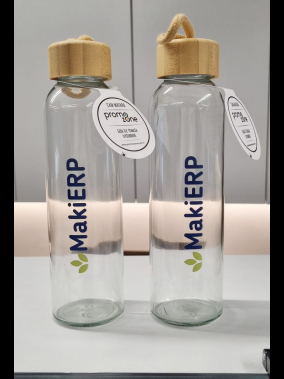 500 ml Bambu Kapaklı Kılıfsız Su Şişesi