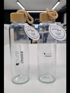500 ml Bambu Kapaklı Kılıfsız Su Şişesi