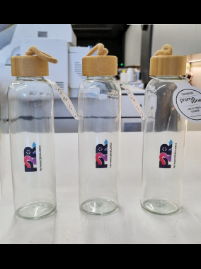 500 ml Bambu Kapaklı Kılıfsız Su Şişesi