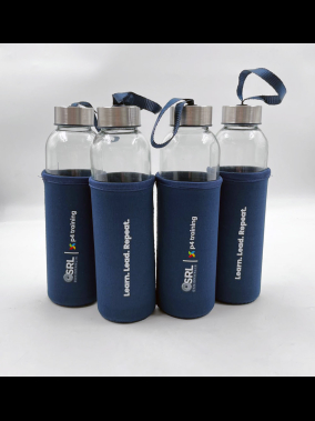 500ml Renkli Kılıflı Cam Matara