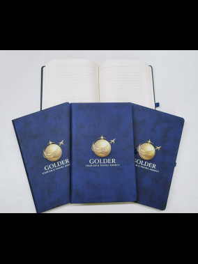 13x21 cm Termo Deri Kapaklı Tarihsiz Defter 160 Sayfa 70 gr Krem Çizgili Elastik Bantlı Kalem Tutuculu