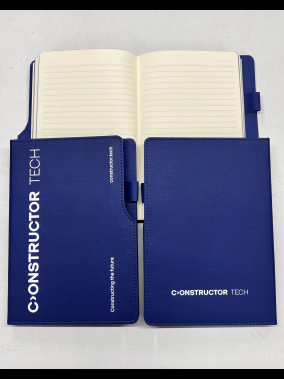 14,5 x 21 cm Termo Deri PU Sert Kapaklı Tarihsiz Defter, 224 Sayfa, 80 gr Ivory Krem Çizgili İç Kağıt, Kenar Boyalı, Kalem Tutuculu