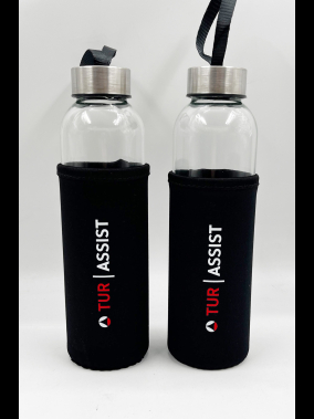 500ml Renkli Kılıflı Cam Matara