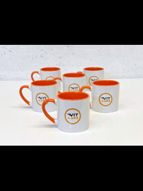 Süblimasyon Porselen Nescafe Kulbu ve İçi Renkli Kupa Bardak Kutulu - Logo Baskılı